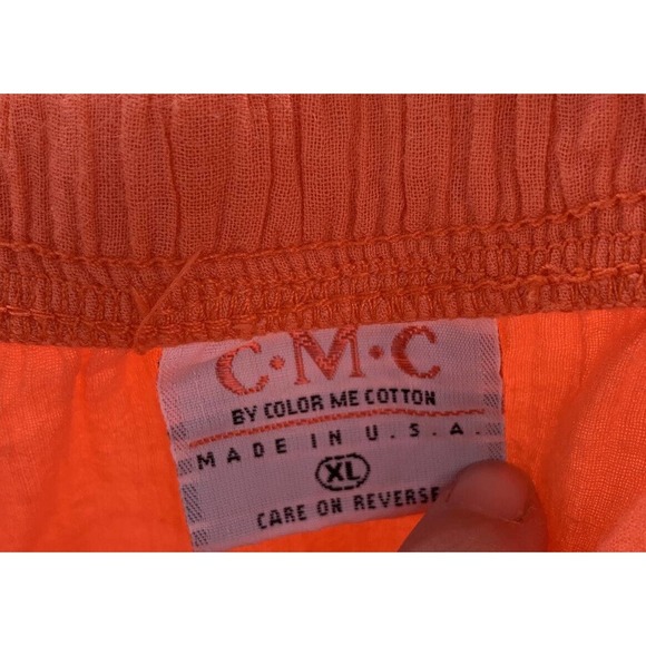 CMC Color Me Cotton Layered Ruffle Skirt Salmon Orange Size XL - Picture 4 of 5